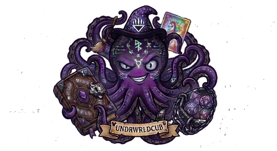 Undrwrldcub, a purple octopus wizard